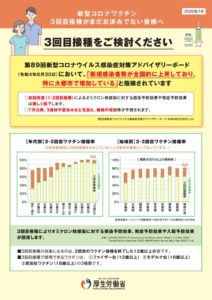 裏　3回目接種をご検討くださいのサムネイル